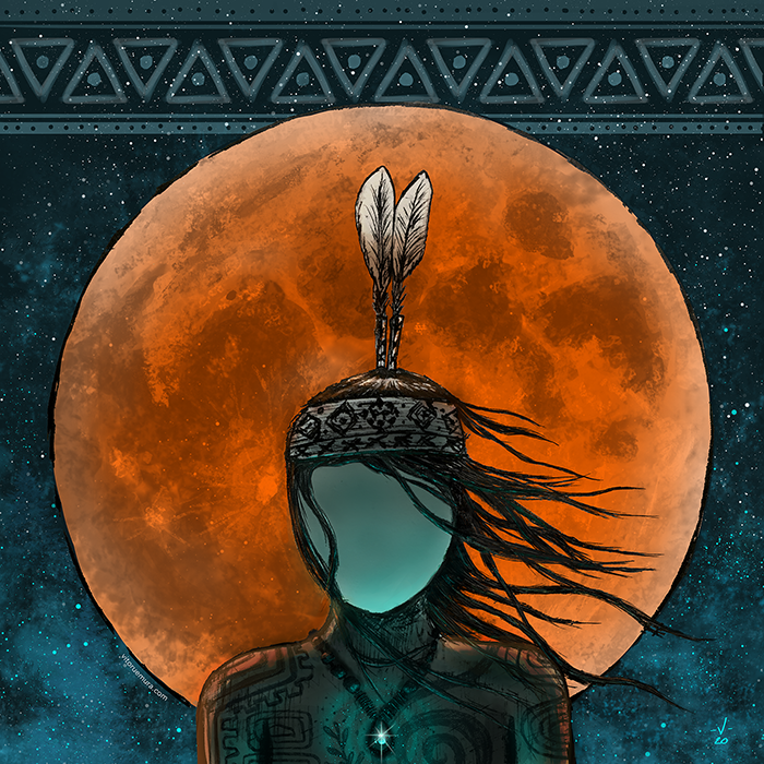 Indigena mensageira da lua vermelha