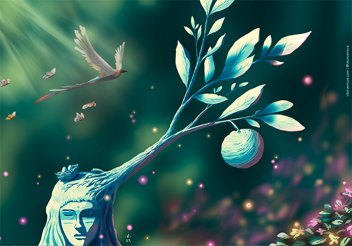 Pensamentos brotam como árvores e dão frutos